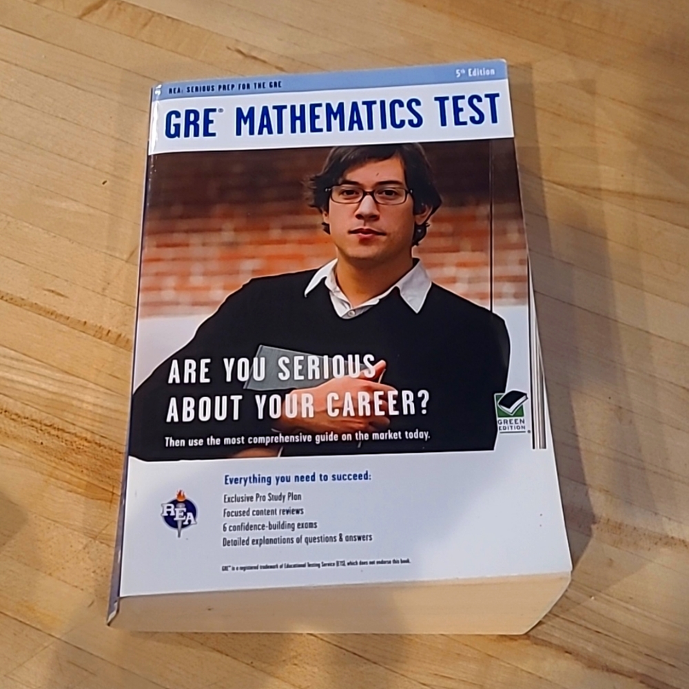 GRE Mathematics book ◇ Math Masters Doctorate PhD Programs Etc